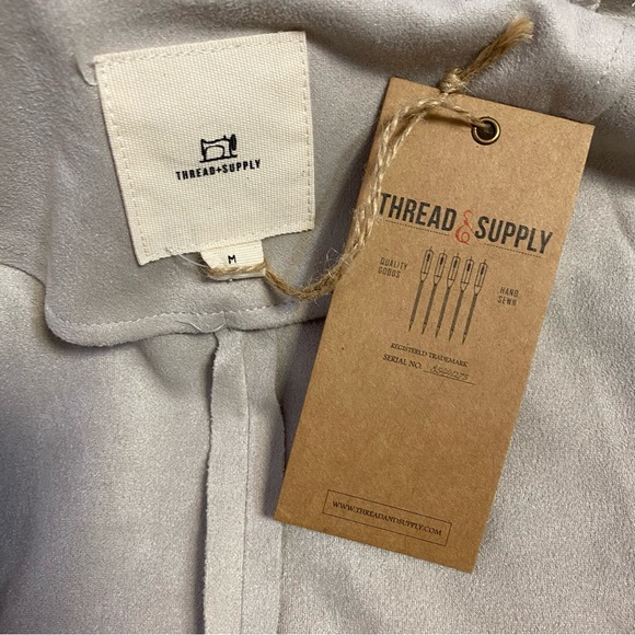 Thread & Supply open front faux suede  Malva blazer jacket - Picture 5 of 13